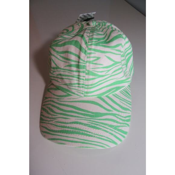Billa Bong Green Zebra Print Pipe Dad Hat Adjustable Back Strap Women NWT - Picture 1 of 7